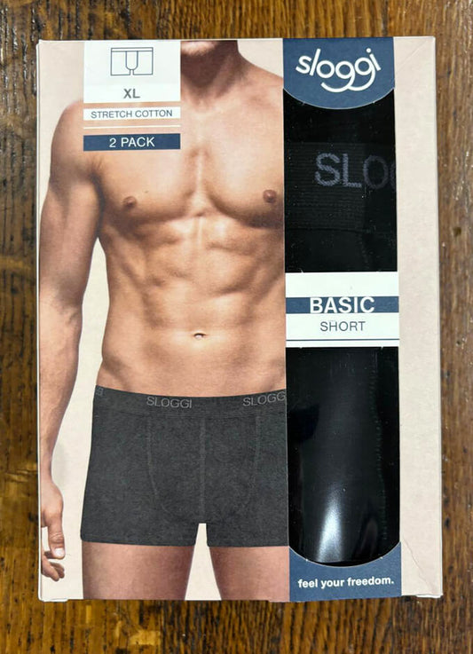 Sloggi | Men's Shorts| Black (2 Pack)