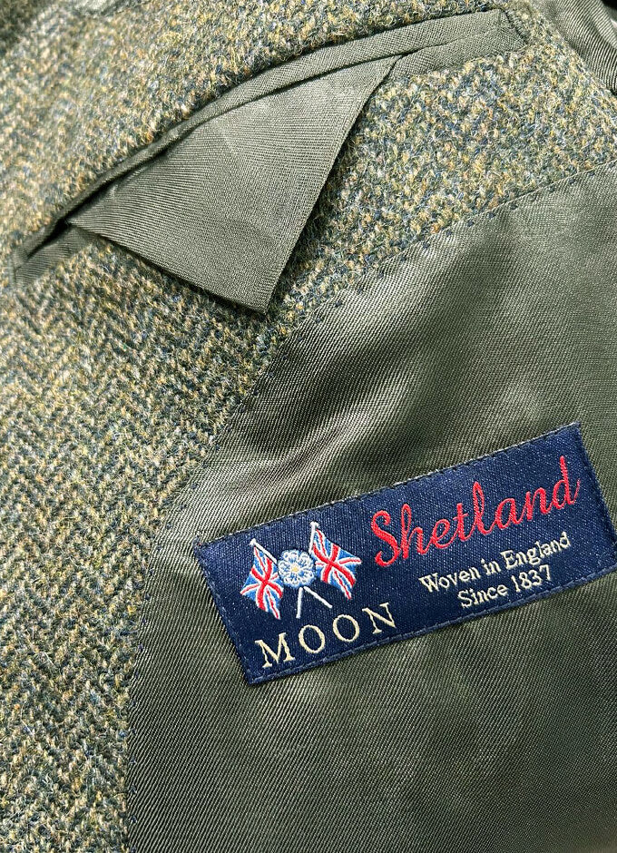 Shrewsbury Green Herringbone Moon Tweed Jacket