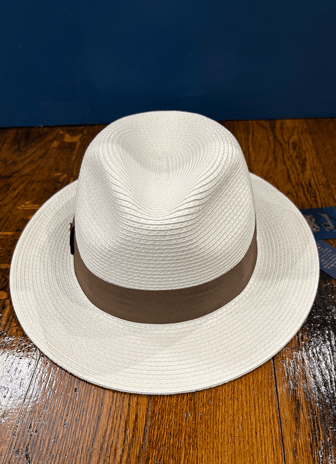 Sienna Straw Trilby | White