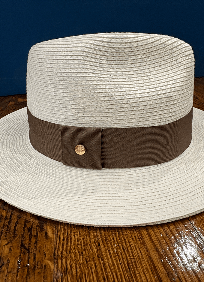 Sienna Straw Trilby | White