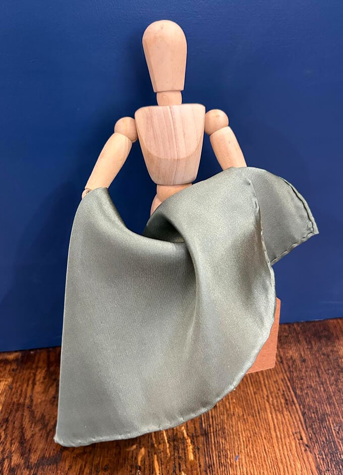 Sage Silk Pocket Square