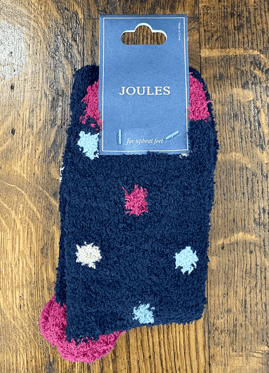 Socks | Fluffy | Navy Spot