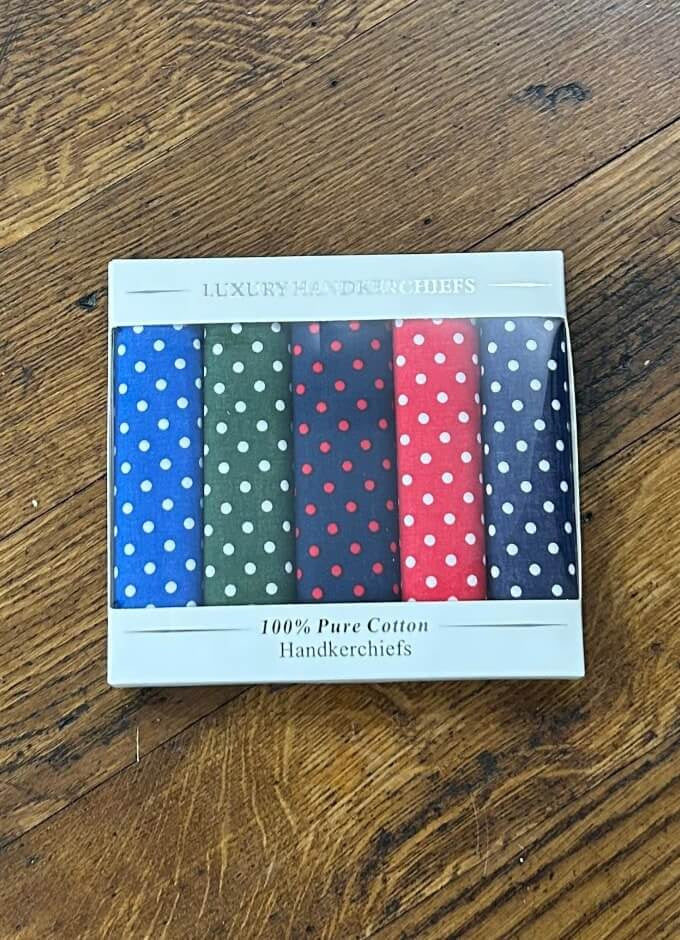 Spotty Bandana Box of 5