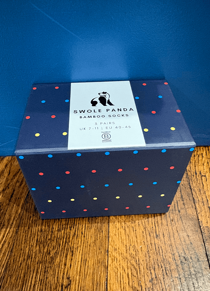 Swole Panda | Multi Spot Sock Gift Box | 3 Pairs 7-11