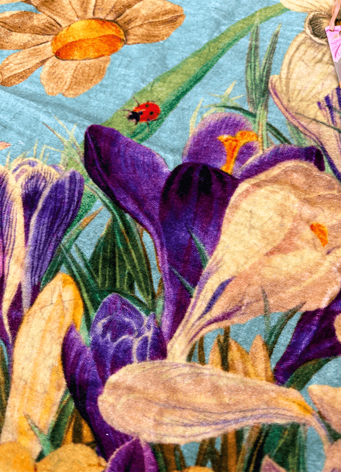 Velvet Tote Bag | Spring Flora