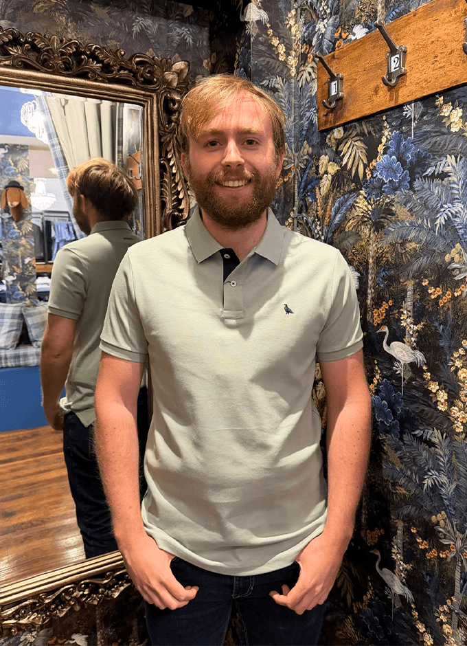 St Ives Polo Shirt | Aqua Grey