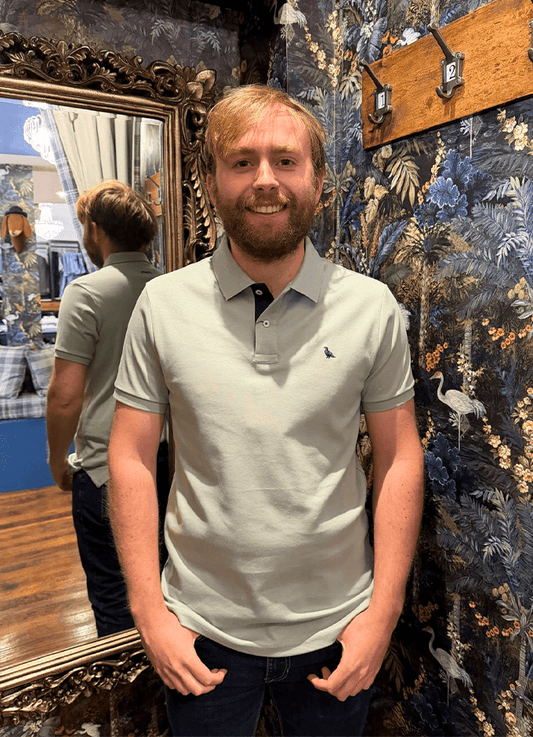 St Ives Polo Shirt | Aqua Grey