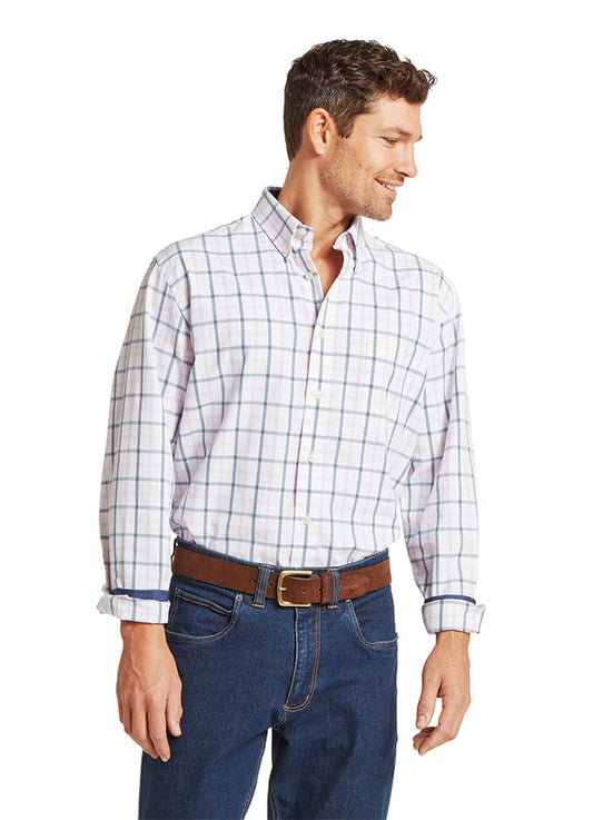 Brancaster Classic Shirt | Stone Blue Check
