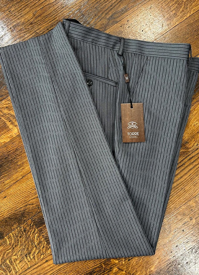 Tailsuit Grey/Black Striped Trousers | Modern