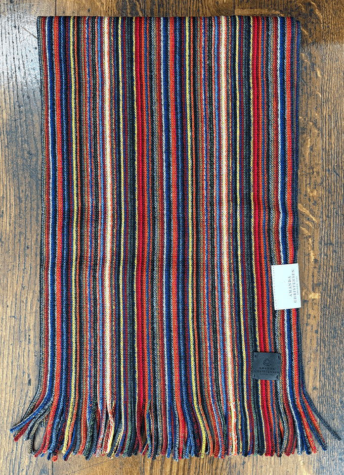 Wool Striped Scarf | Multi Colour