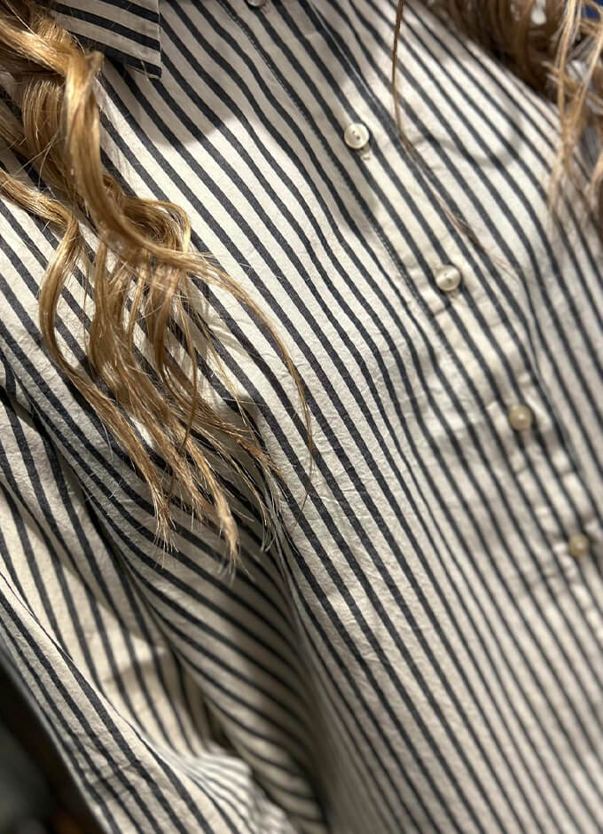 Ladies Striped Shirt | Beige