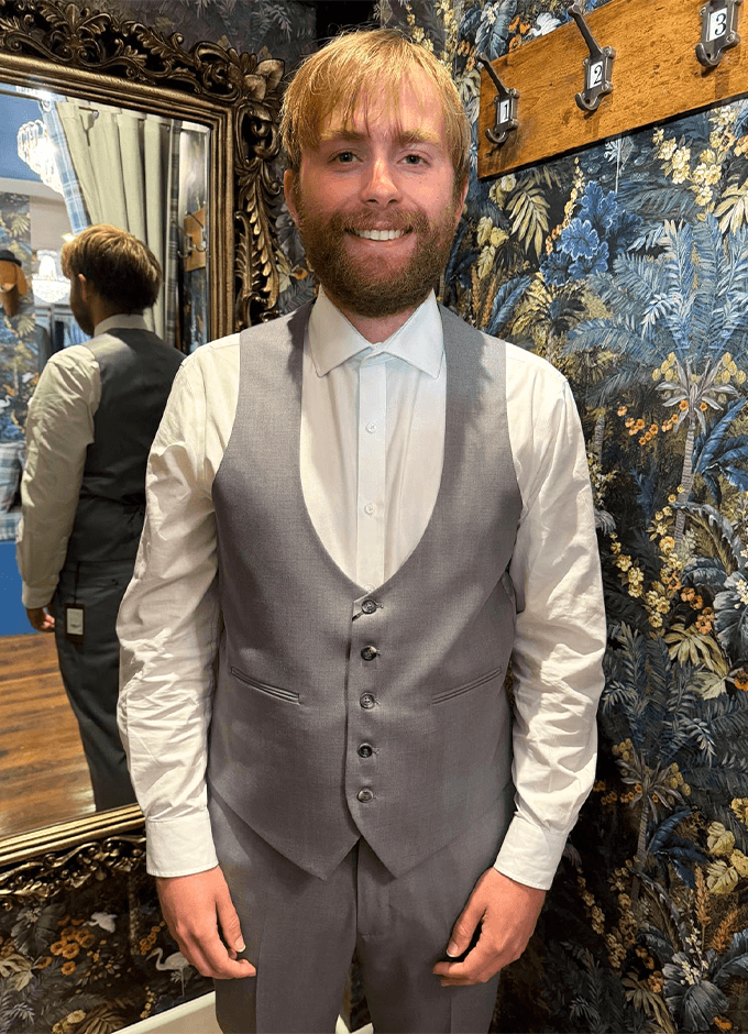 Summer Suit Waistcoat | Mid Grey