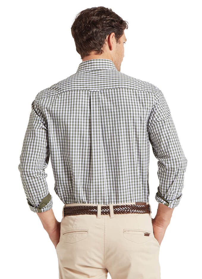 Thorpeness Tailored Shirt | Beetle Green Check