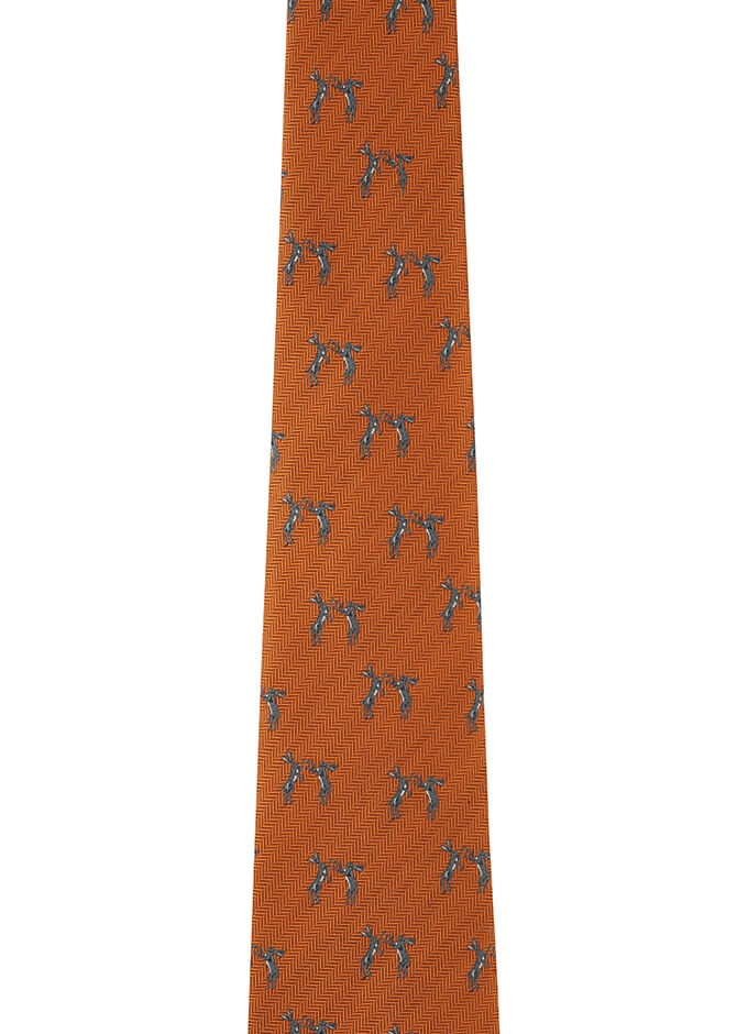 Ashford Silk Tie | Burnt Orange Hare