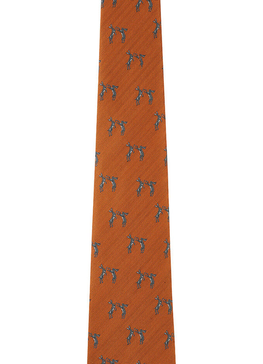 Ashford Silk Tie | Burnt Orange Hare
