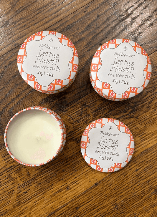 Tulip 2oz/56g Printed Tin Candle | Cactus Flower