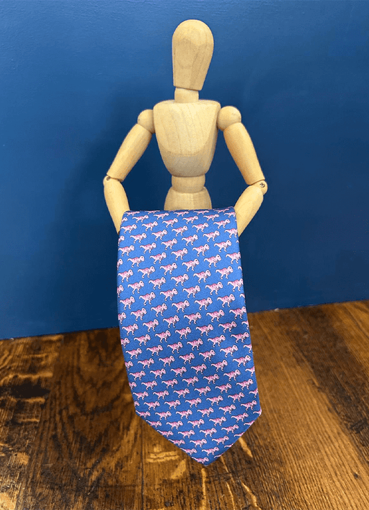 Tie | Soho Silk | Blue Dinosaur