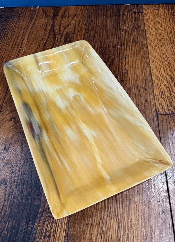 Oblong Horn Trinket Tray | Brown