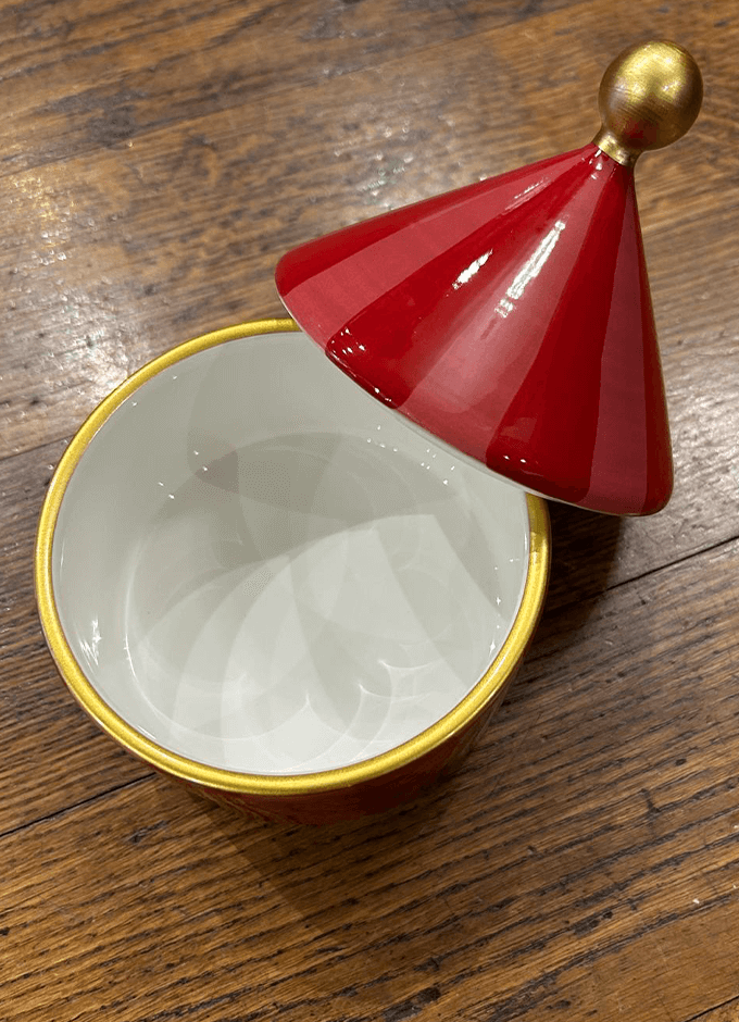 Ceramic Trinket Box | Pink Stripe