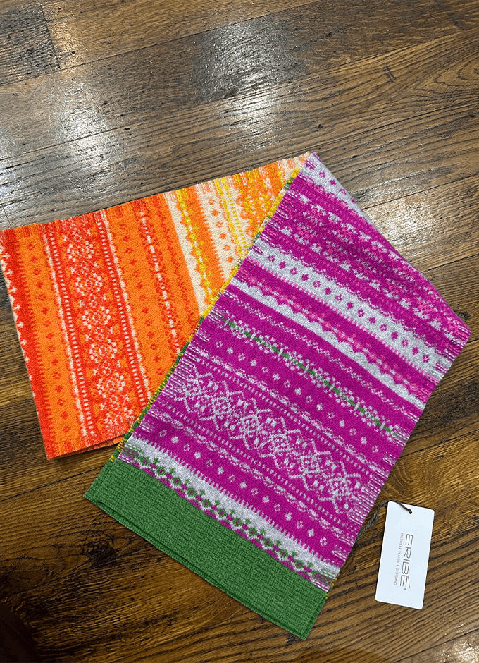 Alloa Fairisle Scarf | Tulip