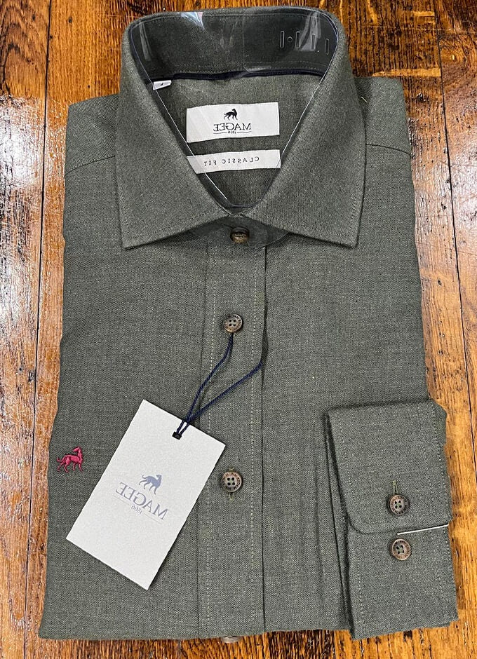 Tullagh Cotton Shirt | Green