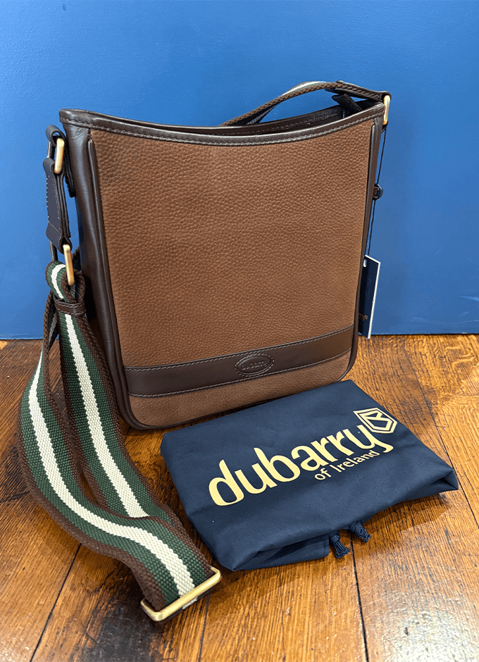 Tullyfern Suede And Leather Handbag | Walnut