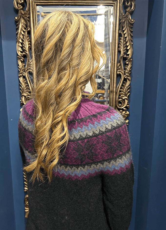 Ladies Possum Wool Norwdarn Sweater | Twilight