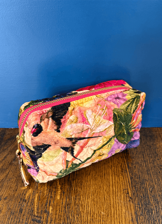Powder | Quilted Vanity Bag | Cream Posy