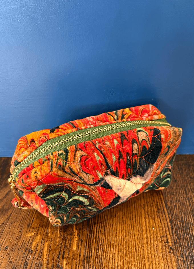 Powder | Quilted Vanity Bag | Marbled Swallow