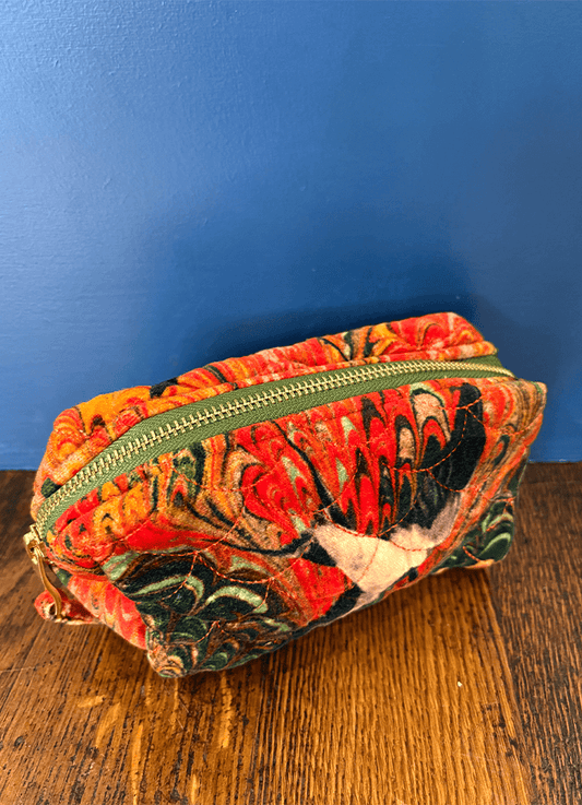 Powder | Quilted Vanity Bag | Marbled Swallow