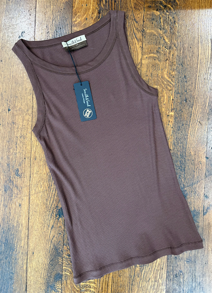 Ribbed Tank Top | Brown