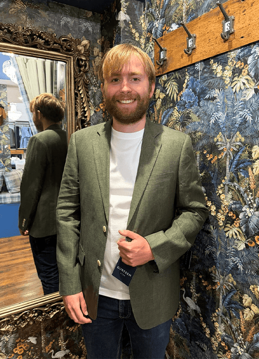 Viago Linen Jacket | Olive Green