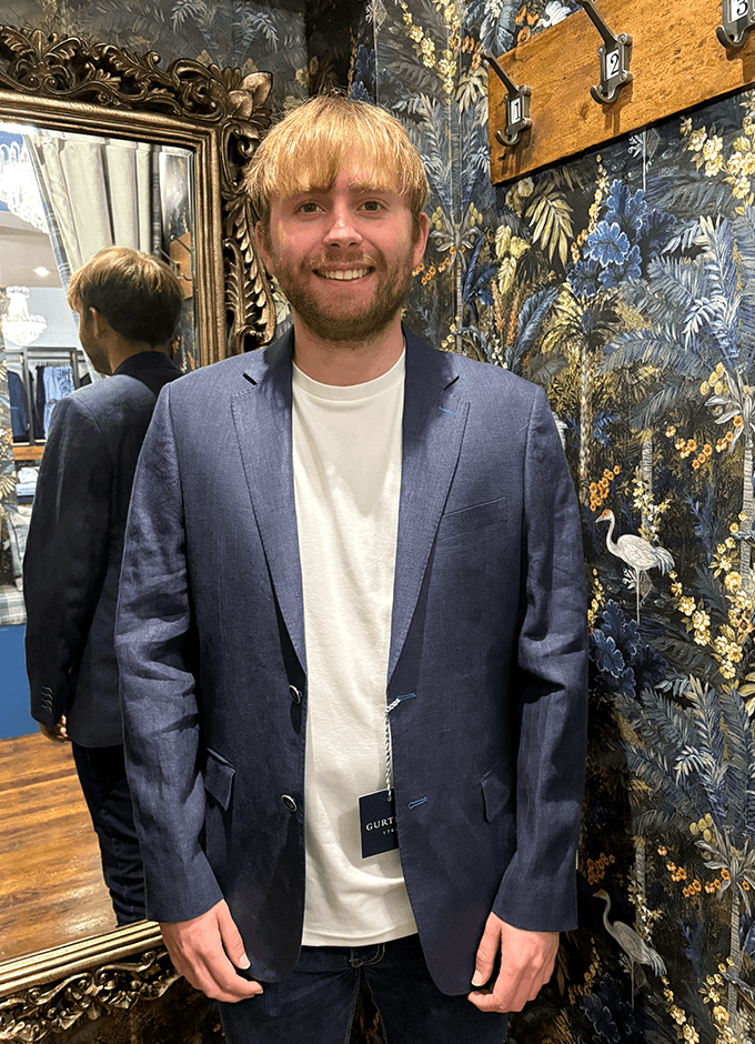 Viago Linen Jacket | Navy