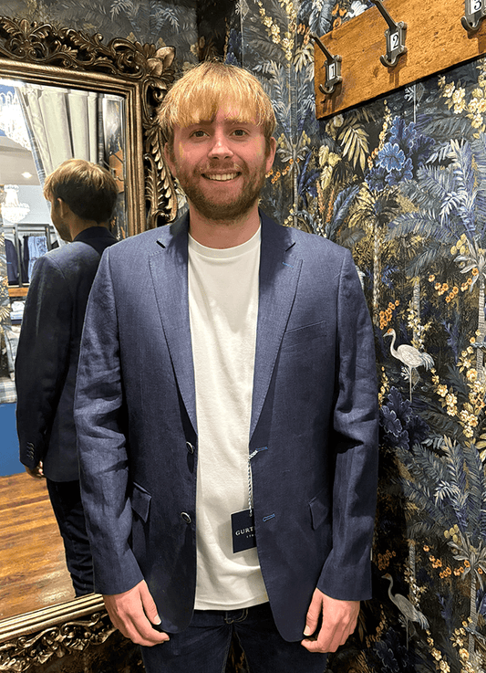 Viago Linen Jacket | Navy