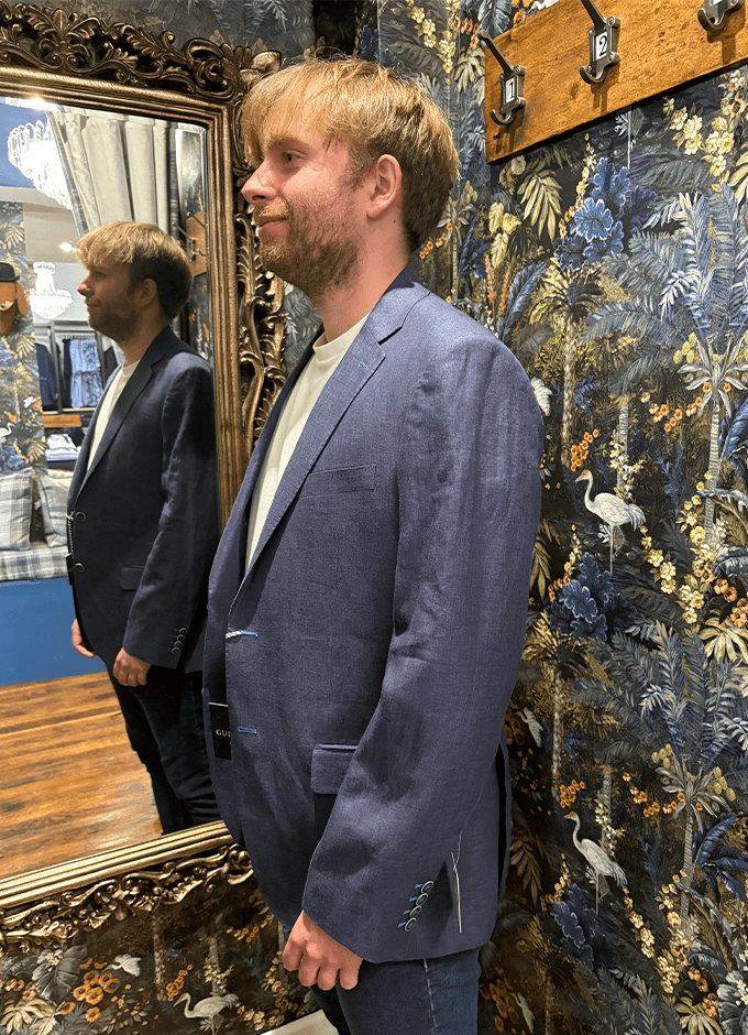 Viago Linen Jacket | Navy