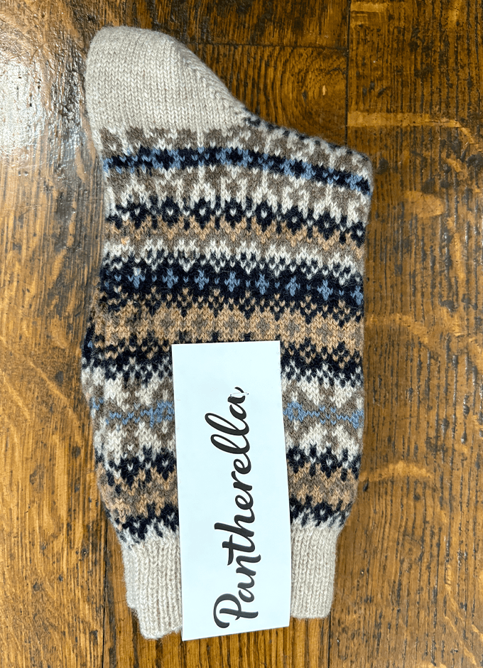 Violet Cashmere Socks | Natural
