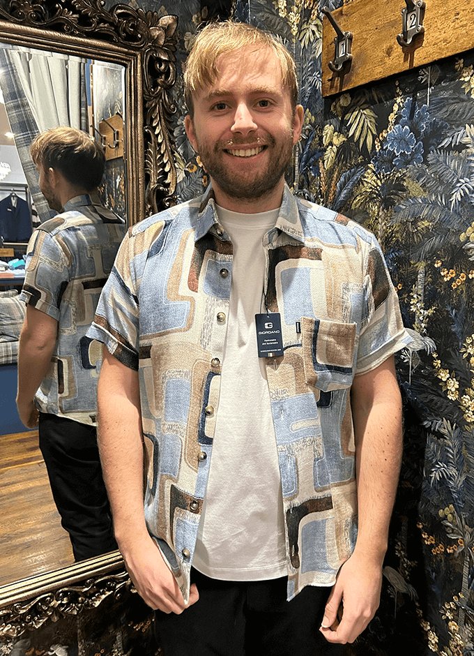 Vivaro Short Sleeve Shirt | Blue Brown