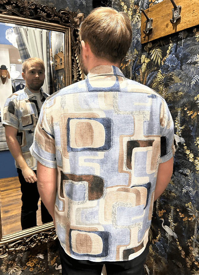 Vivaro Short Sleeve Shirt | Blue Brown