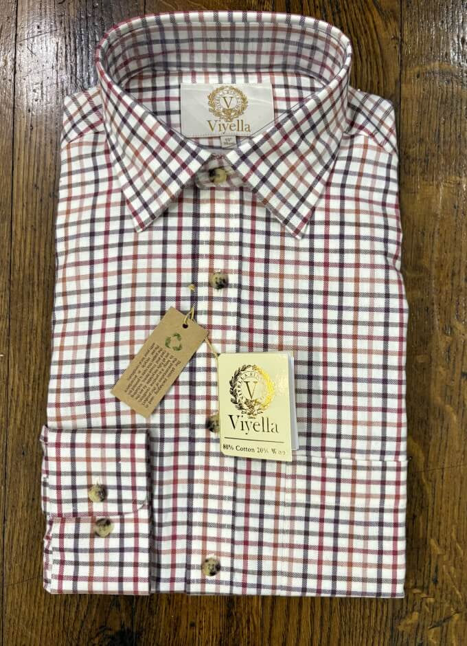 Check Shirt 80/20 | Burgundy Tattersall