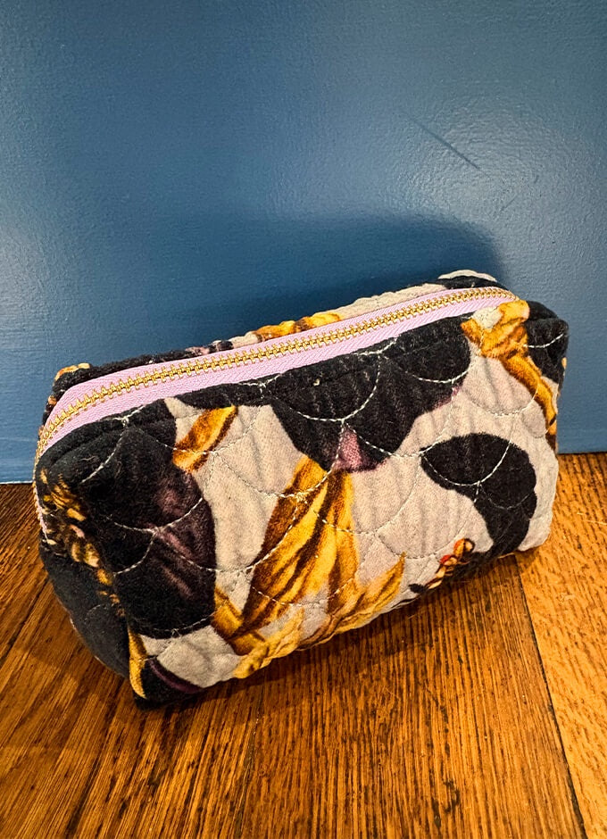 Quilted Velvet Vanity Bag | Hellebore