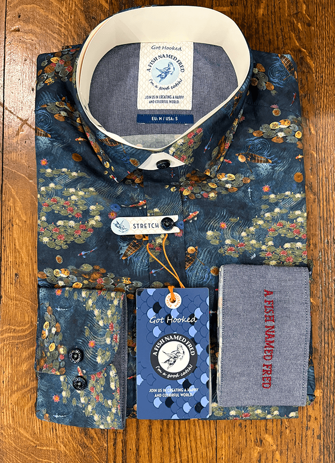 Water Garden Shirt LS | Night Sky Blue