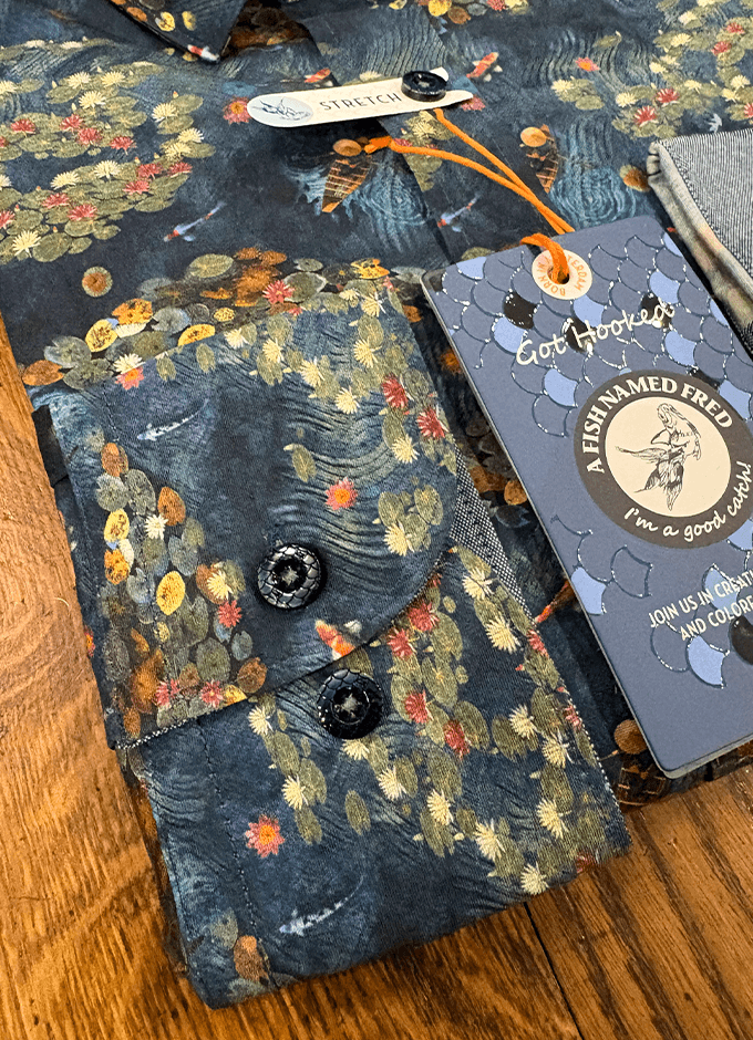 Water Garden Shirt LS | Night Sky Blue