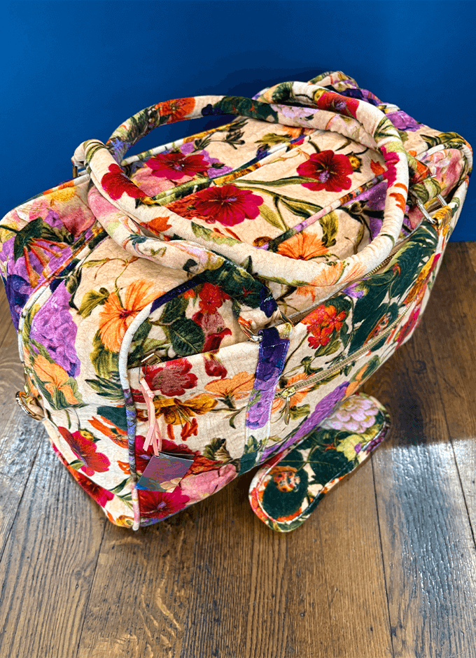 Luxe Weekender Bags | Cream Posy