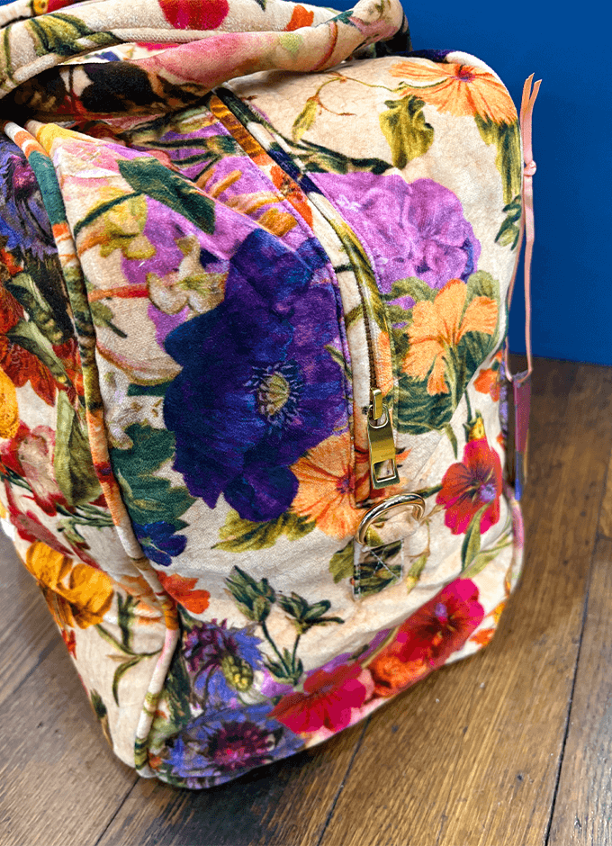 Luxe Weekender Bags | Cream Posy