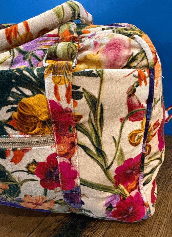 Luxe Weekender Bags | Cream Posy