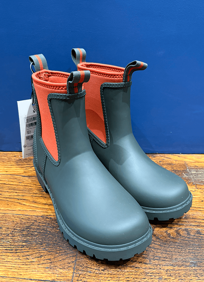 Oakfield Green Short Neoprene Lined Wellies