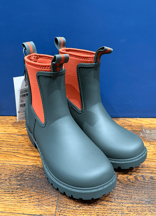 Oakfield Green Short Neoprene Lined Wellies