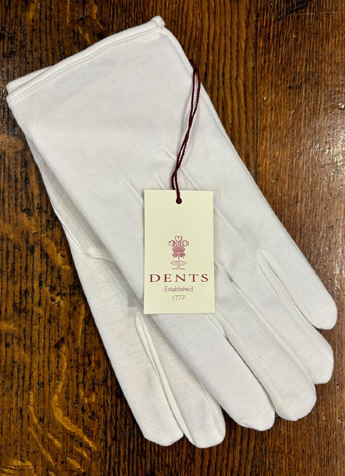 Dents Cotton White Gloves