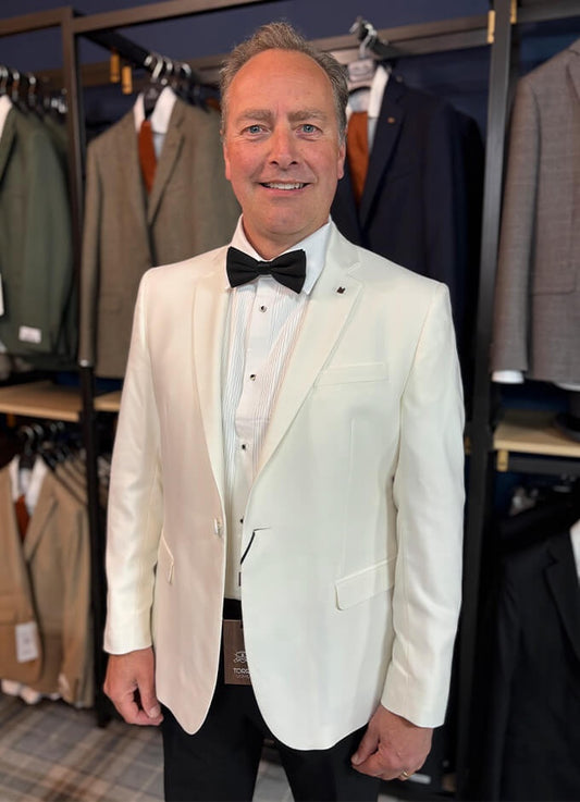 Torre Dinner Suit Jacket | White