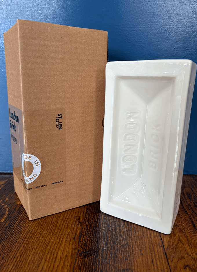 London Brick Vase | White